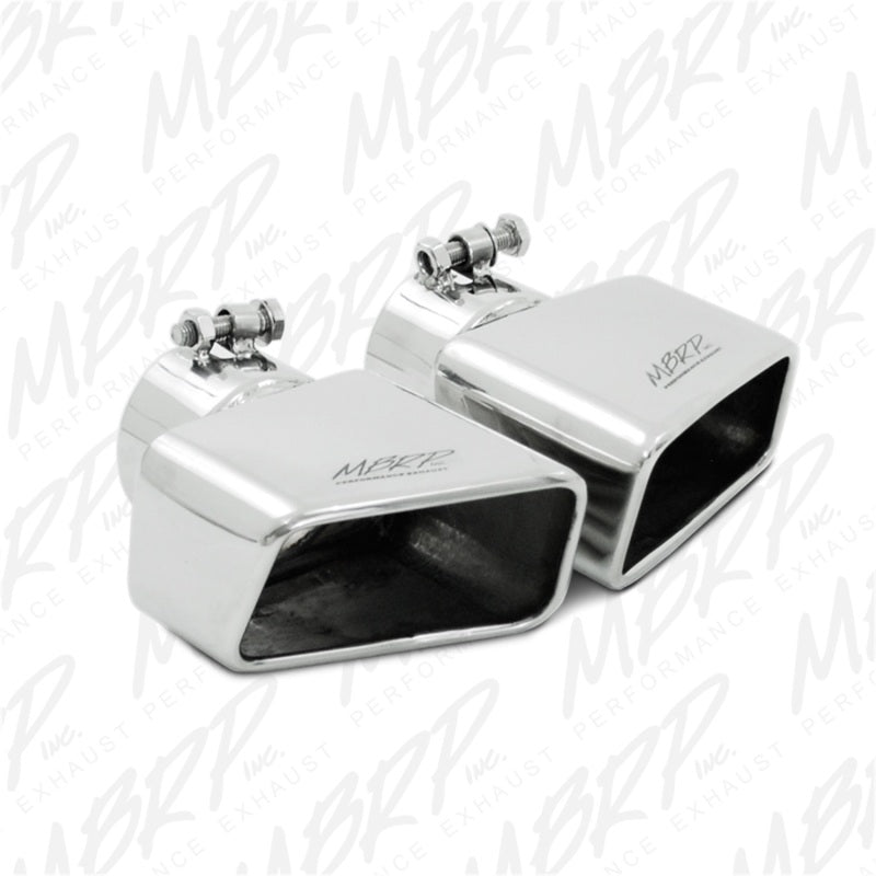 MBRP Punta universal 4.50in x 2.75in ID Rectángulo Corte en ángulo 3in OD Entrada 7in Lgth T304 Lado del pasajero