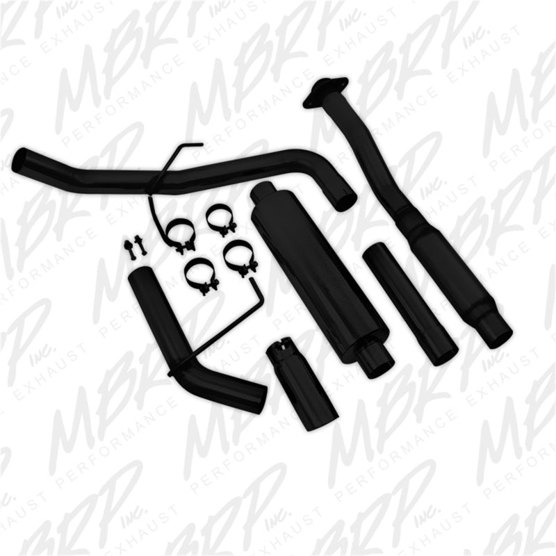 MBRP 11-14 Ford F150 3in Cat Back Sistema de escape con revestimiento negro de salida de un solo lado