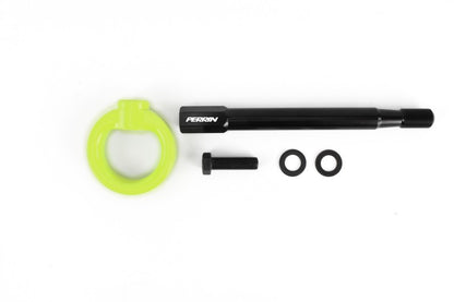 Perrin 08-14 Subaru WRX/STI Kit de gancho de remolque (delantero) - amarillo neón