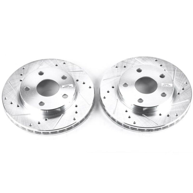 Power Stop 91-95 Toyota MR2 Front Evolution Rotores perforados y ranurados - Par