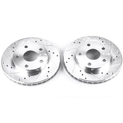 Power Stop 91-95 Toyota MR2 Front Evolution Rotores perforados y ranurados - Par