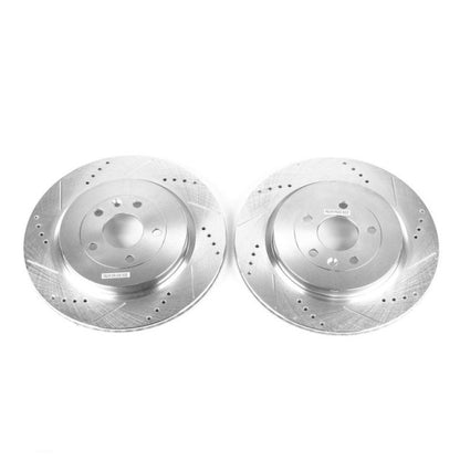 Rotores perforados y ranurados traseros Power Stop 13-19 Ford Explorer Evolution - Par