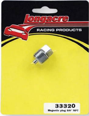 Longacre Racing - Bujão de Drenagem Magnético 3/8" NPT Rosca (33320)