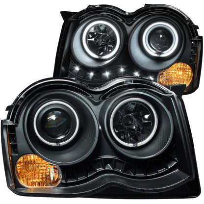 ANZO 2008-2010 Jeep Grand Cherokee Projetor Faróis c/ Halo Black (CCFL)