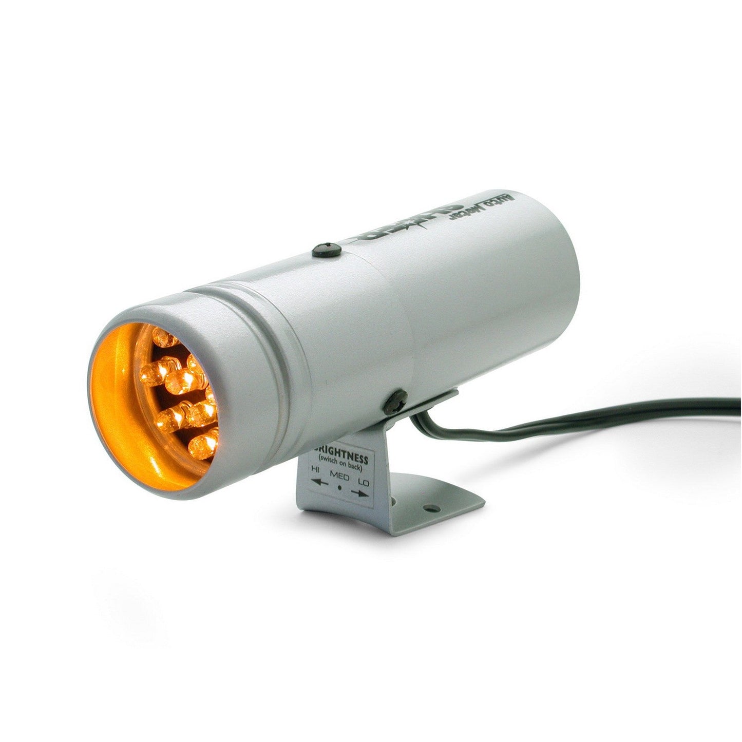 AutoMeter - SHIFT LIGHT, 12 AMBER LED, PEDESTAL, SILVER, SUPER-LITE (5333)