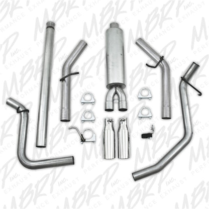 MBRP 2009 Chev/GMC 1500 4.8/5.3L EC/CC (excluyendo 8 cama) Cat Back Dual Split Side