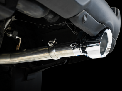 AWE Tuning 09-18 RAM 1500 5.7L (con recortes) 0FG Escape Cat-Back de salida trasera doble - Puntas plateadas cromadas