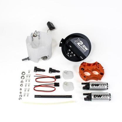 DeatschWerks 10-15 Chevy Camaro LS 3.7 V6/ SS LS3 X2 Series Módulo de bomba de combustible con 2 DW300s