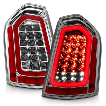 ANZO 11-14 Chrysler 300 LED Luces traseras cromadas con secuencial