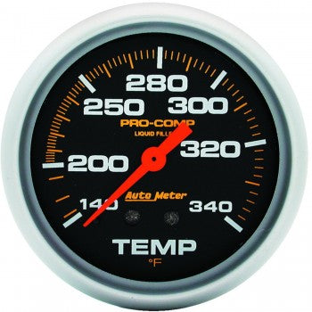 AutoMeter - 2-5/8" TEMPERATURE, 140-340 °F, MECHANICAL, LIQUID FILLED, PRO-COMP (5435)