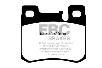EBC 94-95 Mercedes-Benz C220 (W202) 2.2 (ASC) Greenstuff Rear Brake Pads