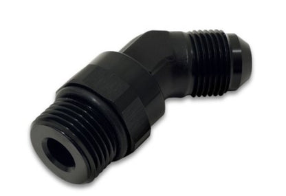 Vibrante -10AN Macho para Macho -10AN Corte Reto Adaptador de 45 Graus - Preto Anodizado