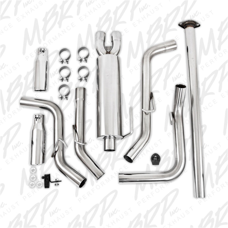 MBRP 05-13 Toyota Tacoma 4.0L EC/CC Doble lado dividido T409 Cat Back Escape