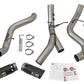 aFe LARGE BORE-HD 4in 409-SS DPF-Back Exhaust w/Dual Black Tips 2017 GM Duramax V8-6.6L (td) L5P