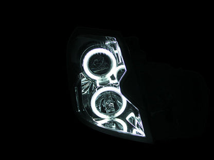 ANZO 2003-2007 Cadillac CTS Projector Headlights w/ Halo Black (CCFL)