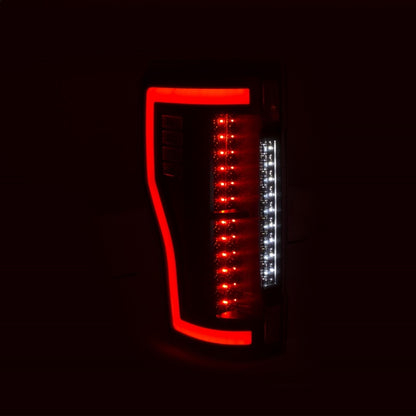 Lanternas traseiras de LED ANZO 2017+ Ford F-250 - pretas/fumaça