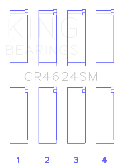 King Engine Bearings Hyundai G4KE / G4KC (Size +0.5) Rod Bearings (Set of 4)