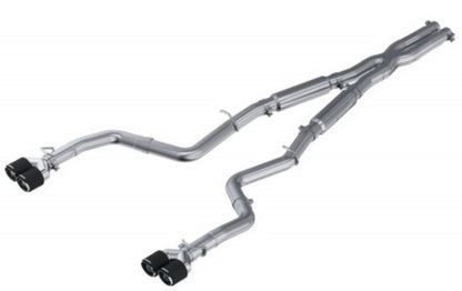 MBRP 15-16 Dodge Challenger RT 5.7L T304 SS 3 pol. Traseiro duplo Cat-back CF Quad Tips - Street