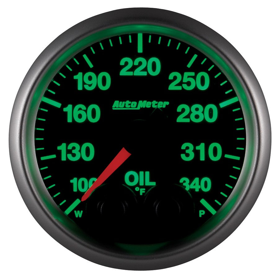 AutoMeter - 2-1/16" OIL TEMPERATURE, 100-340 °F, STEPPER MOTOR, ELITE (5640)
