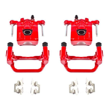 Power Stop 07-12 Nissan Altima Rear Red Calipers w/Brackets - Pair