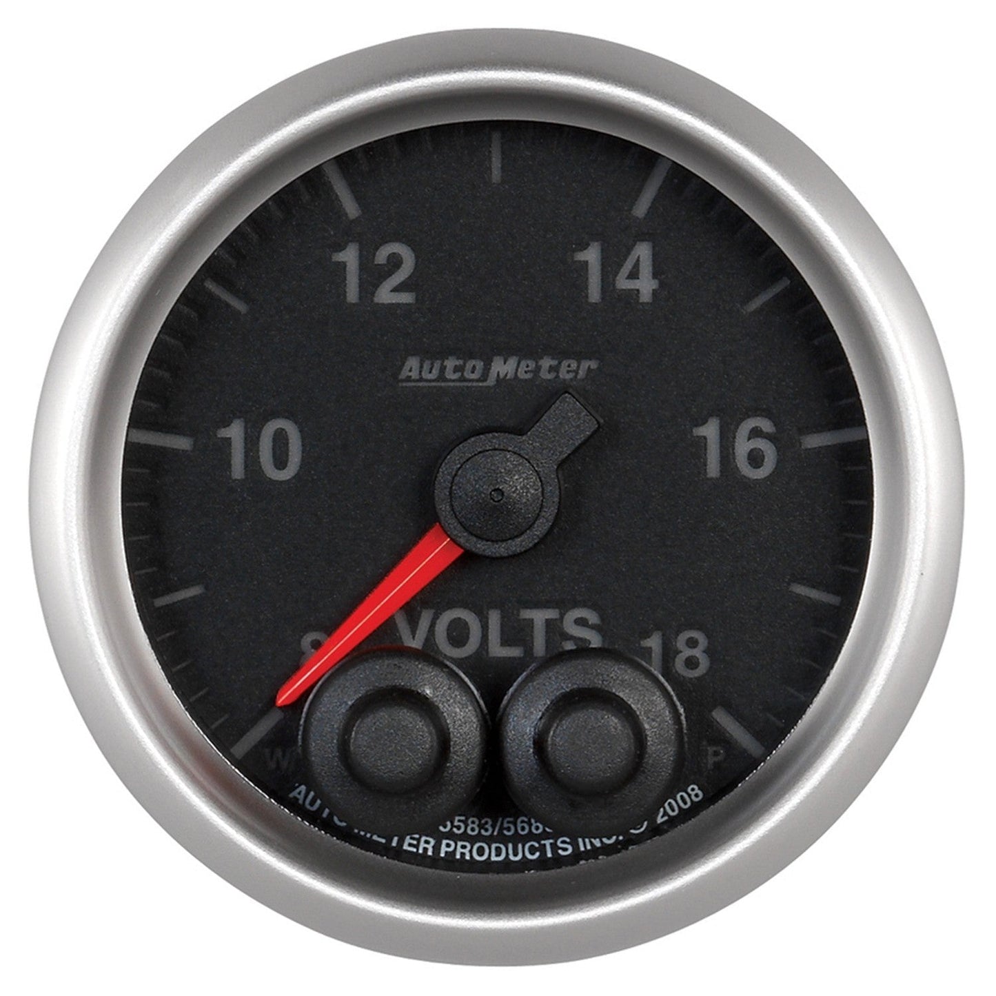 AutoMeter - VOLTÍMETRO DE 2-1/16", 8-18 V, MOTOR PASO A PASO DIGITAL, ELITE (5683)
