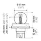 Hella Bulb 7951 12V 45/40W P45T S13 R2
