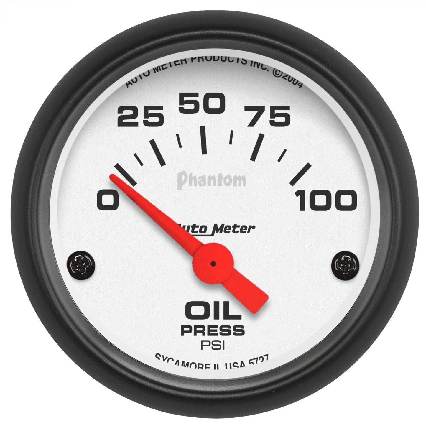 AutoMeter - 2-1/16" OIL PRESSURE, 0-100 PSI, AIR-CORE, PHANTOM (5727)