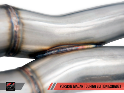 Sistema de escape AWE Tuning Porsche Macan Touring Edition - Pontas Diamond Black 102mm