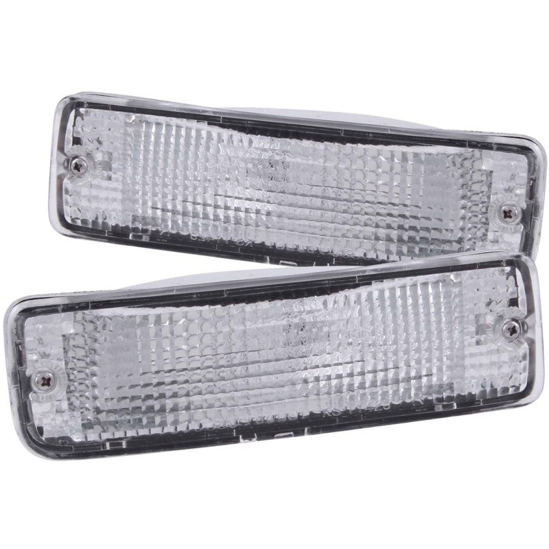ANZO 1989-1995 Toyota Pickup Euro Luces de estacionamiento cromadas con reflector ámbar