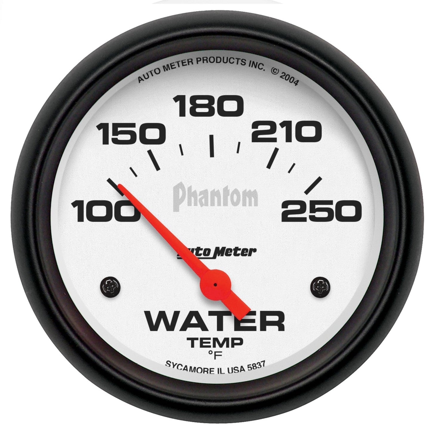 AutoMeter - 2-5/8" TEMPERATURA DA ÁGUA, 100-250 °F, AIR-CORE, PHANTOM (5837)