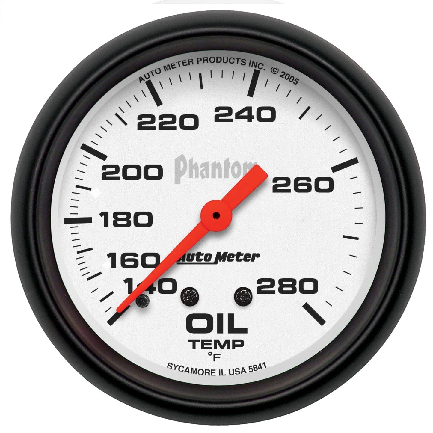AutoMeter - 2-5/8" OIL TEMPERATURE, 140-280 °F, 6 FT., MECHANICAL, PHANTOM ( 5841)