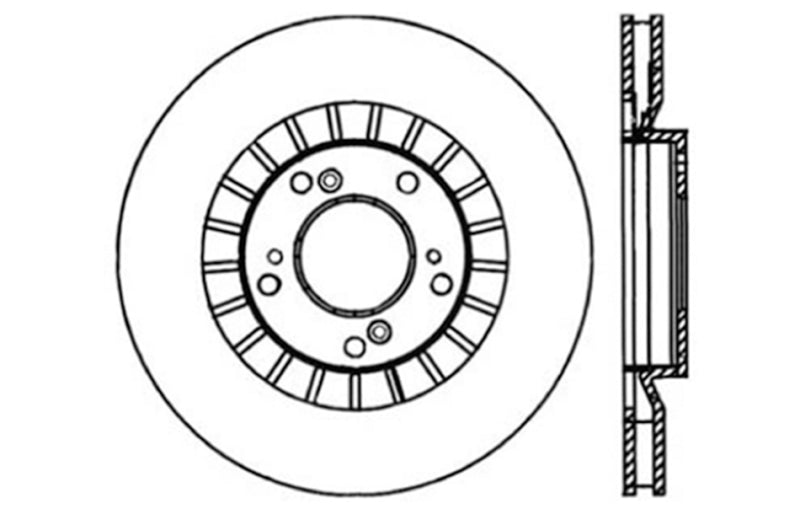 StopTech 00-09 Honda S2000 Rotor delantero derecho perforado