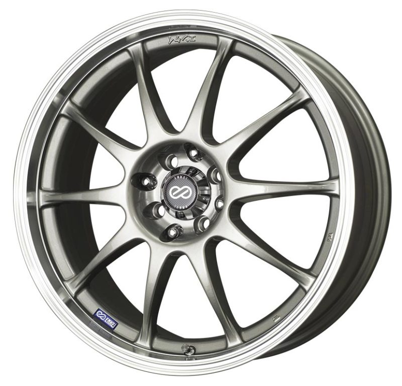Enkei J10 15x6,5 4x100/108 38 mm Offset 72,6 mm Diâmetro do furo Prata com roda de borda usinada