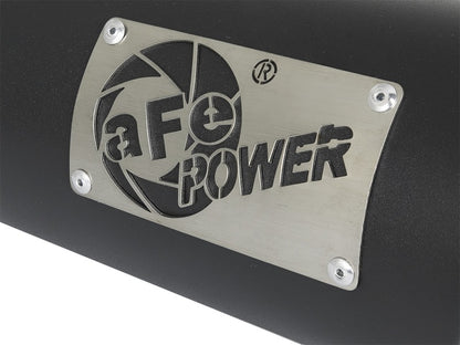 aFe MACH Force-Xp 409 Punta de escape de acero inoxidable 3.5 pulg. x 4.5 pulg. Salida x 12 pulg. L Abrazadera