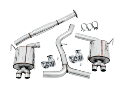 AWE Tuning Subaru STI VA / WRX GV / STI GV Sedan Touring Edition Exaustão - Cromo Prata Ponta (102mm)