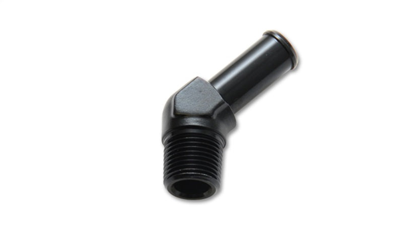 Vibrant 1/2 NPT a 5/8 pulg. Adaptador recto de 45 grados con espiga - Aluminio