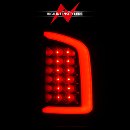 ANZO 2002-2006 Dodge Ram 1500 luces traseras LED con barra de luz carcasa negra lente ahumada