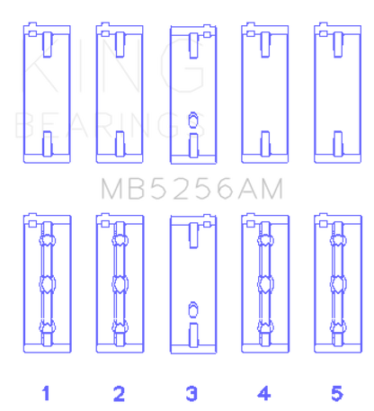 King Engine Bearings Hyundai 2.0L G4GC Main Bearing Set - Size STD