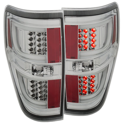 ANZO 2009-2013 Ford F-150 LED lanternas traseiras cromadas
