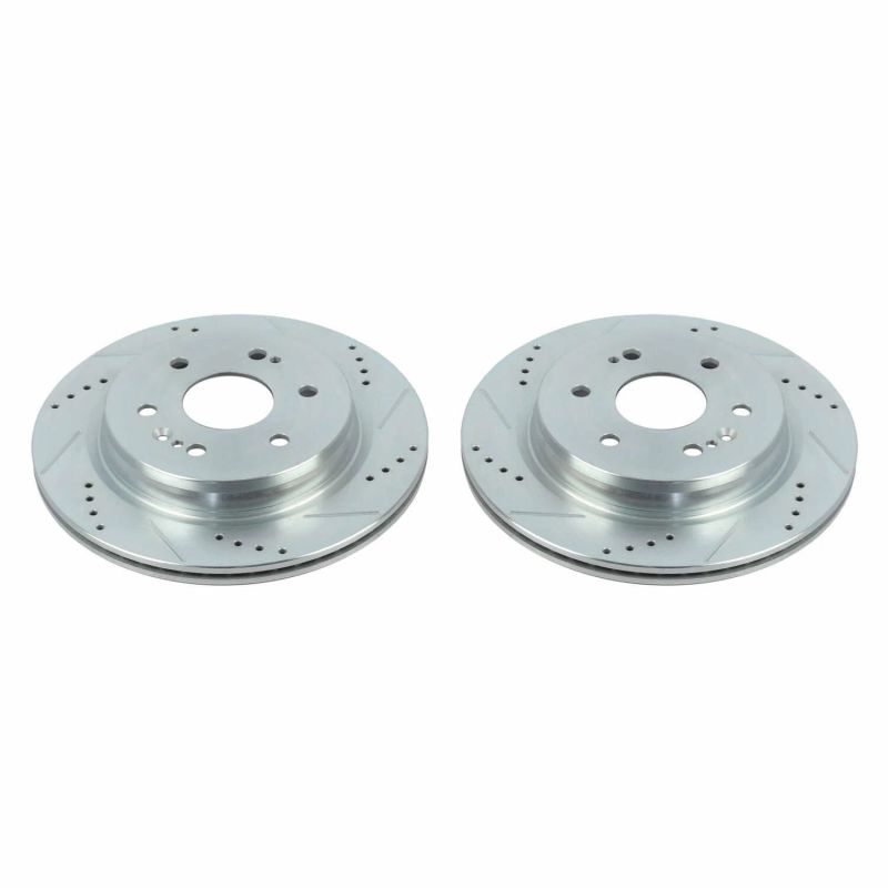 Power Stop 19-20 Chevrolet Silverado 1500 Rear Evolution Rotores perfurados e ranhurados - Par