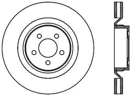 StopTech 06-10 / 12-18 Dodge Charger Cryo Slotted Front Left Sport Brake Rotor