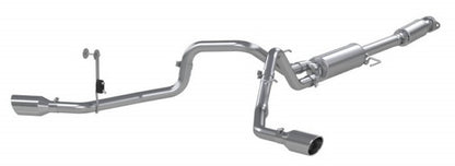 MBRP 2021+ Ford F150 2.7L/3.5L/5.0L 3 pol. Aço aluminizado Cat-Back 2.5 pol. Escape lateral duplo dividido