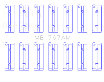 King Engine Bearings Toyota 2M/4M/5ME/5MGE/7MGE/7MGTE Main Bearing Set - Size STD