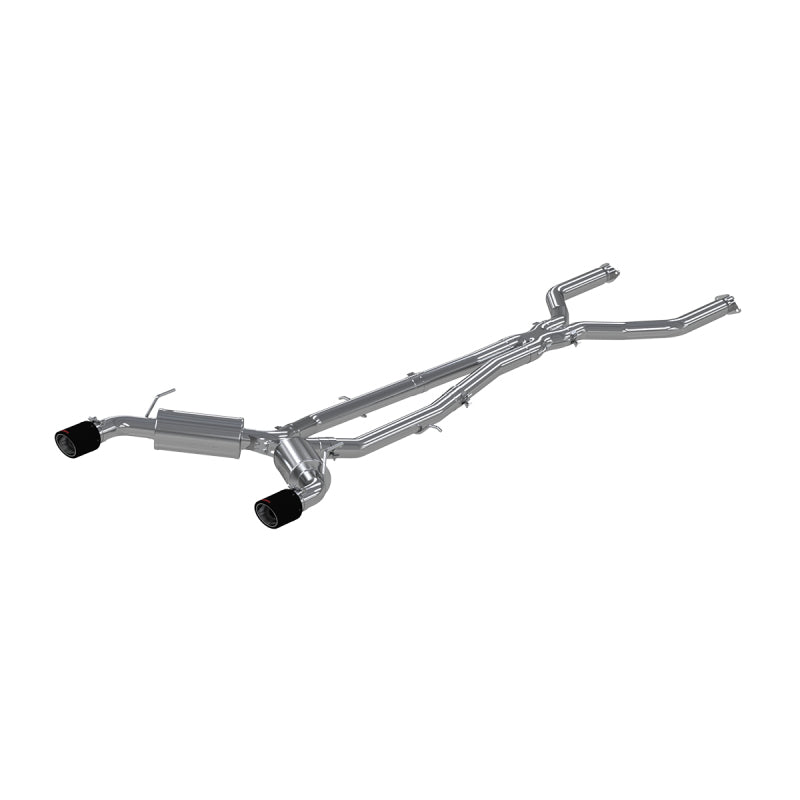 MBRP 16-19 Infiniti Q50 3.0L FWD/AWD 3in Cat Back con puntas de fibra de carbono de 4.5in OD - T304