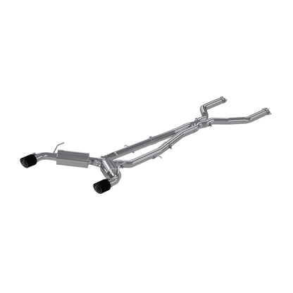 MBRP 16-19 Infiniti Q50 3.0L FWD/AWD 3in Cat Back con puntas de fibra de carbono de 4.5in OD - T304