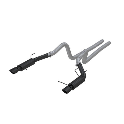 MBRP 11-14 Ford Mustang GT 5.0L 3in Cat Back Dual Split Rear Race Version 4in Tips - Negro