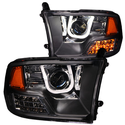 Faróis projetores ANZO 2009-2016 Dodge Ram 1500 c/ U-Bar preto