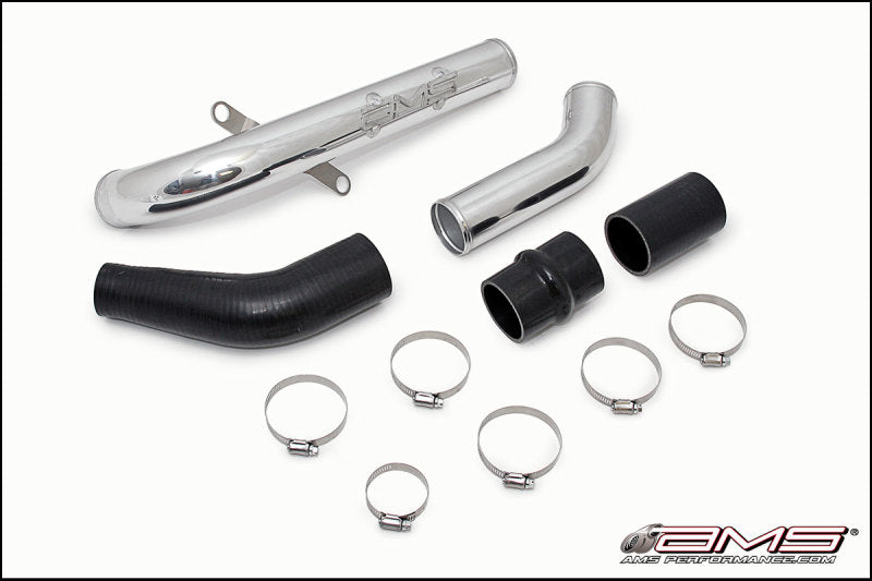 AMS Performance 08-15 Mitsubishi EVO X Tubo I/C superior - revestimento em pó preto