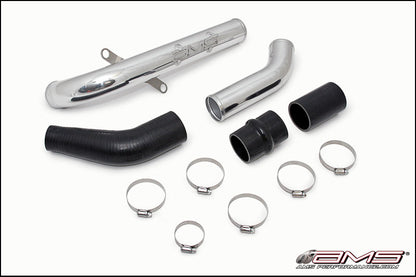 AMS Performance 08-15 Mitsubishi EVO X Tubo I/C superior - revestimento em pó preto