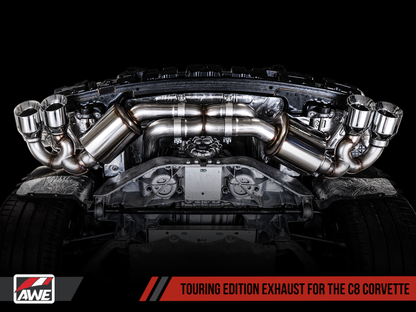 Escape AWE Tuning 2020 Chevrolet Corvette (C8) Touring Edition - Quad Chrome Silver Tips